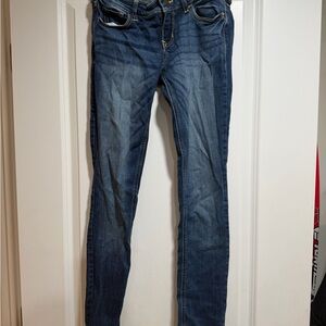 Hollister Women's Straight Leg Jeans in Blue